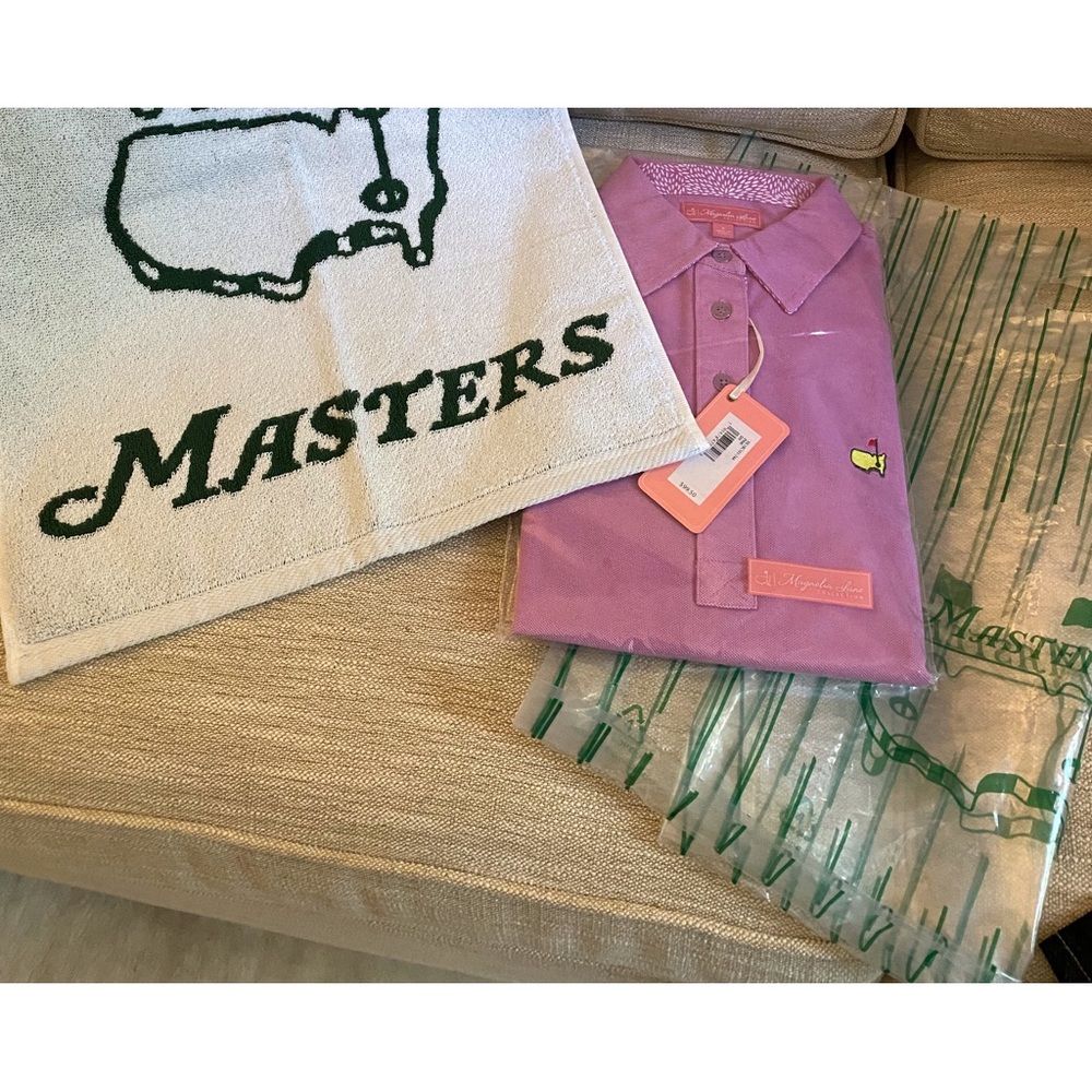 Women’s Masters Golf Shirt size Small plus towel
